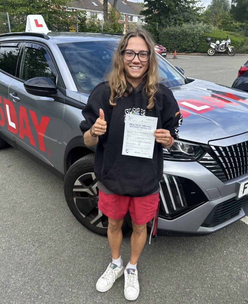 5Day Woman Holding Certificate after Test Pass
